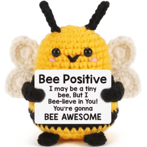 Emotional Support Coffee Crochet Doll Desk Decor Gift