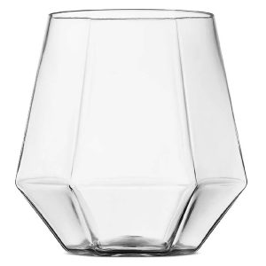 European Style Gold-Edged Hexagonal Whiskey Glass