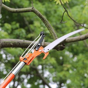 Extendable Manual Pole Saw Tree Pruner Fiberglass Scissors for Tree Trimming