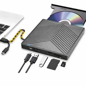 External CD/DVD Drive, USB Player Burner for PC, Laptop, Windows