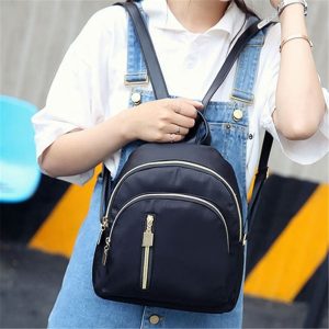 Fashionable Womens Multi Function Mini Backpack Cute Oxford Daypack Shoulder Bag for Travel & Everyday Use