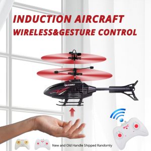 Gesture Control Helicopter RC Aircraft with LED Lights for Kids