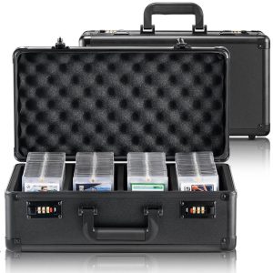 Graded Sports Card Storage Box with Combination Lock Secure Holder