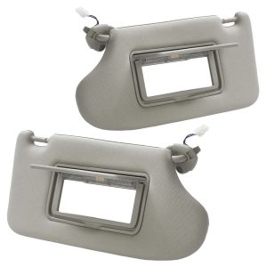 Gray Sun Visor Replacement with Light for Front Left Right