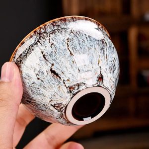 Harmony Elements Ceramic Kung Fu Tea Set - Five Elements Chinese Master Cup & Teacup Gift Collection