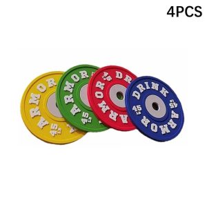 Iron-Grip Gym Plate Coasters - Heavy-Duty Silicone Table Protection