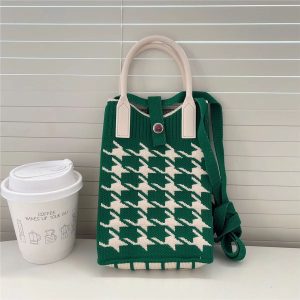 Knitted Crossbody Phone Bag with Adjustable Shoulder Strap