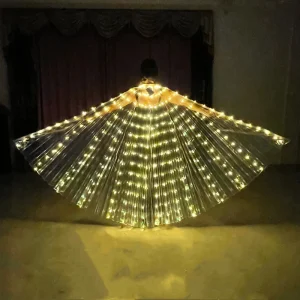 LED Belly Dance Wings with Shining LED Lights Halloween Costume Prop for Adults & Kids