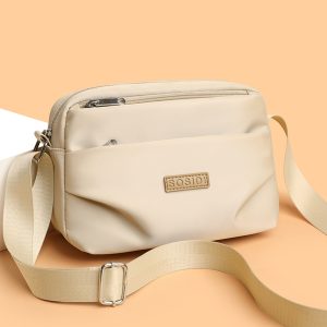 Large-capacity Womens Office Backpack Waterproof Nylon Bag with Multi compartment Design Trendy Single Shoulder Bag