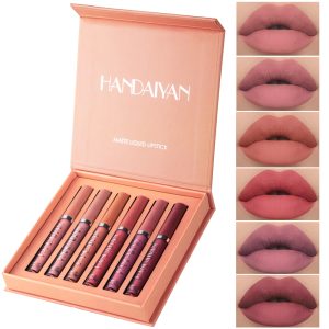Long-Lasting Non-Stick Matte Liquid Lipstick Gift Box Edition with Lip Gloss