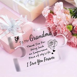 LovePiece Acrylic Grandma Puzzle Plaque Funny Birthday Keepsake Gift
