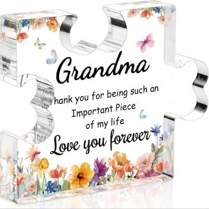 LovePiece Acrylic Grandma Puzzle Plaque Meaningful Gift for Grandma
