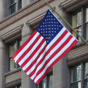 Luxury Embroidered US American Flag, Durable, Weather-Resistant Display