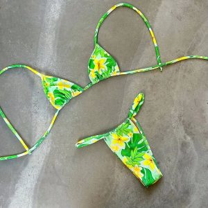 Micro Push Up Brazilian Bikini Set, Adjustable Halter Fit for Curves