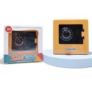 Mini ATM Bank Saving Box - Retro ATM Rotating Password Coin & Banknote Deposit Box for Kids, Christmas Gift