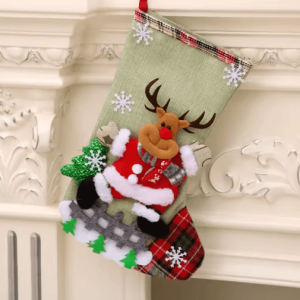 Mini Christmas Stocking Ornament - Cute Holiday Candy Bag & Tree Decoration