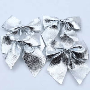 Mini Red & Gold Christmas Bow Ornaments for Tree & Gift Decor