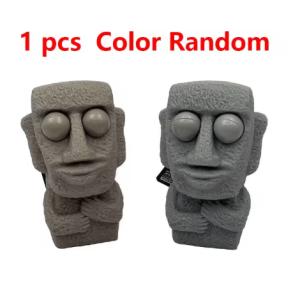 Moai Stone Man Stress Relief Squeeze Toy - Slow Rising Funny Desk Toy