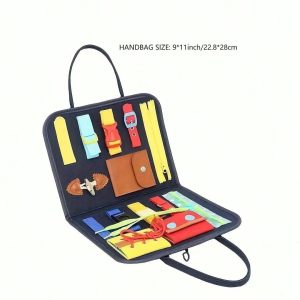 Montessori Busy Board Sensory Board for Toddlers Fine Motor Skills Educational Travel Toy