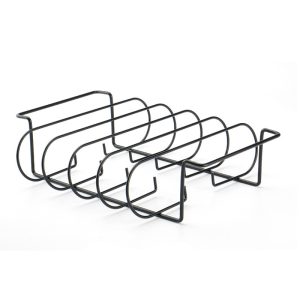 Non-Stick BBQ Rib Racks Steel Roasting Grilling Stand For Gas Grill Holds Rib Rack Barbecue Meat Roasting