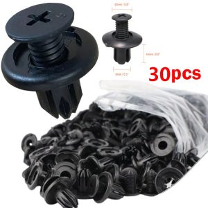Plastic Rivets Fasteners for Car Bumper & Fender Black Rivet Clips for Automotive Repair