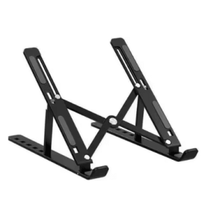 Portable Foldable Aluminum Laptop Stand - Adjustable Notebook Support Bracket