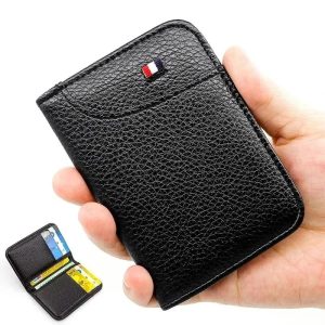 Portable Super Slim Soft Wallet - Minimalist PU Leather Card Holder