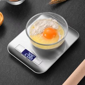 PrecisionPro 5kg Digital Kitchen Food Scale with LCD - Waterproof Stainless Steel