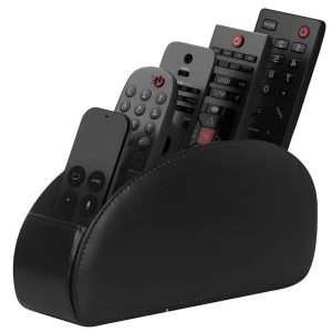 Premium PU Leather Multi-Compartment Remote Organizer