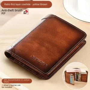 Premium RFID Trifold Wallet for Men, Secure, Slim & Stylish