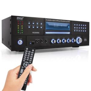 Pyle Bluetooth Channel Stereo Receiver with CD, DVD, USB/SD, AM/FM High Power Amplifier for Home Audio Systems