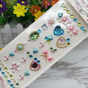 RadiantGlow Rhinestone Face Gems Self Adhesive Face Gem Stickers Festival Crystal Makeup Jewels