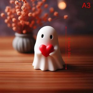 Rebel Spirit Ghost Figurine - Sassy Halloween Tabletop Decor