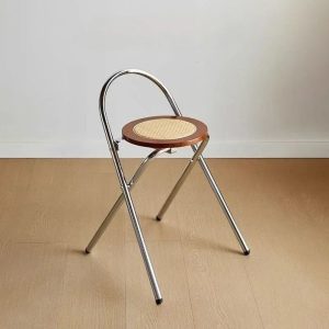 Retro Rattan Foldable Dining & Leisure Chair