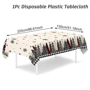 Santa Claus Reindeer Christmas Tablecloth