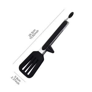 Silicone Tongs - Non-Stick Stainless Steel Cooking Clips