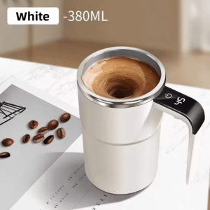 SmartMix Self-Stirring Coffee Mug - Electric Mixing Cup with LED Temperature Display (380ML)