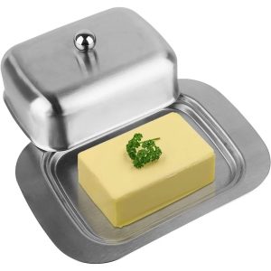 Stainless Steel Butter Dish & Cheese Container