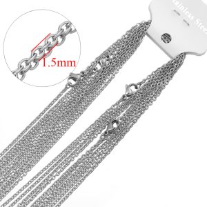 Stainless Steel Cuban Cross Link Chains for DIY Jewelry Making & Gifts