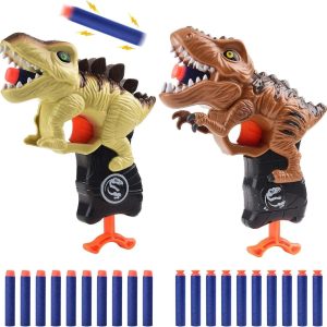 T Rex & Stegosaurus Dinosaur Blaster Gun Toys for Boys