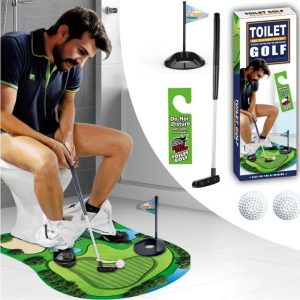 Toilet Golf Balls Set Funny Bathroom Practice Game