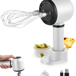 USB Rechargeable Electric Hand Whisk 3 Speed Portable Mixer