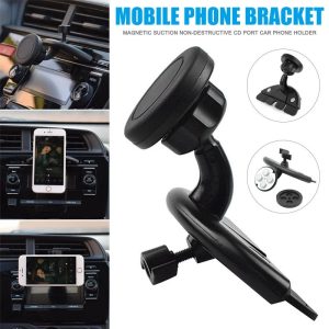 Universal CD slot phone mount with 360° Rotation, Strong Magnetic Hold for Smartphones & GPS