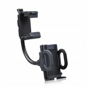 Universal Car Rearview Mirror Mount for Cell Phone & GPS Adjustable Stand Holder Cradle