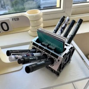 "V8" Engine Block Desktop Organizer