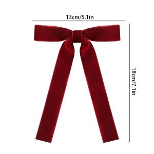 Velvet Ribbon Christmas Tree Bow Decorations Set