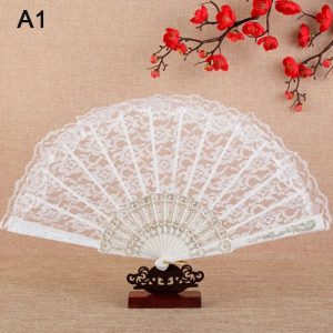 Victorian Lace Floral Folding Hand Fan