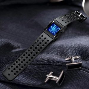 Waterproof Men's Digital Sports Watch with LED Backlight & Military Tactical Features