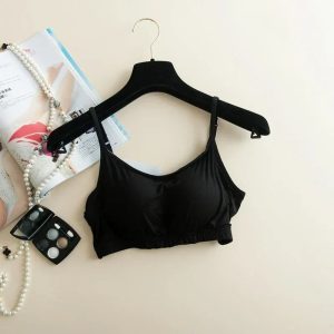 Womens Modal Wireless Sports Camisole - Integrated Chest Pad Crop Vest