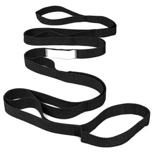 Yoga Stretching Strap for Flexibility & Injury Recovery | USA-Made Strap with Guide